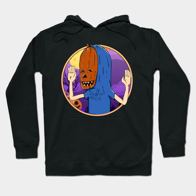 Halloween Beavis Pumpkinhead Hoodie by DeathAnarchy